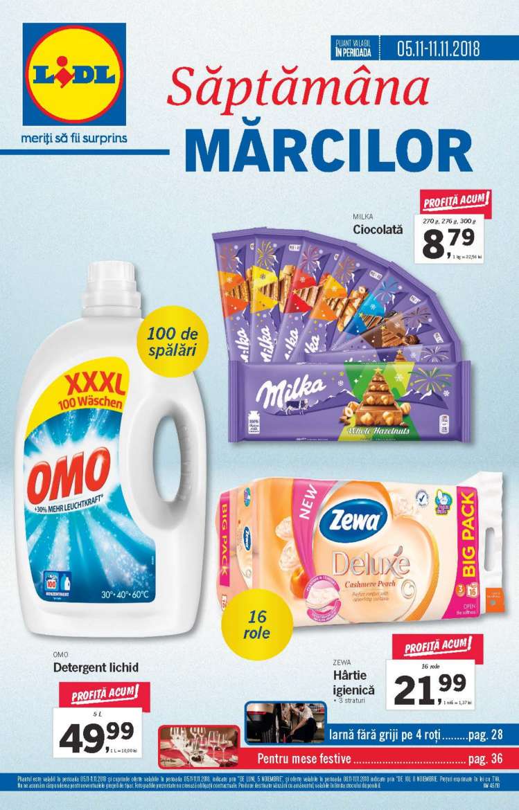 CATALOG LIDL 5 11 noiembrie 2018. Brosura Reduceri si Oferte