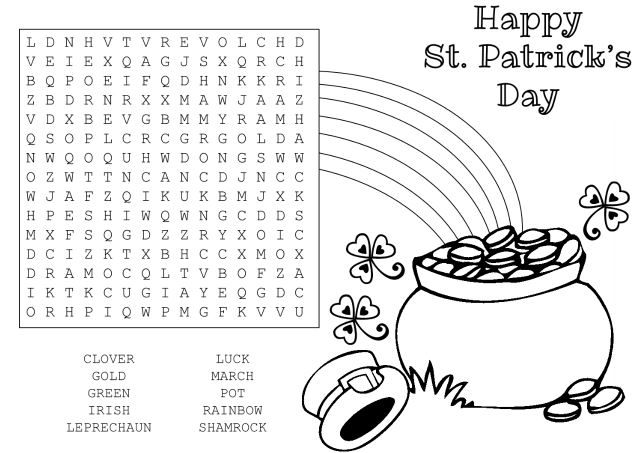 Saint Patrick's Day Printable Activities