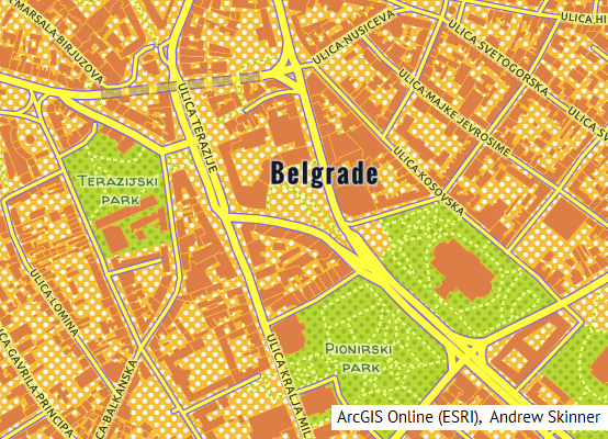 Pop Art style map of Belgrade Pop Art style map of Belgrade