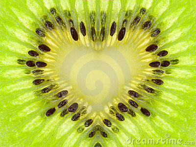 corazón de kiwi