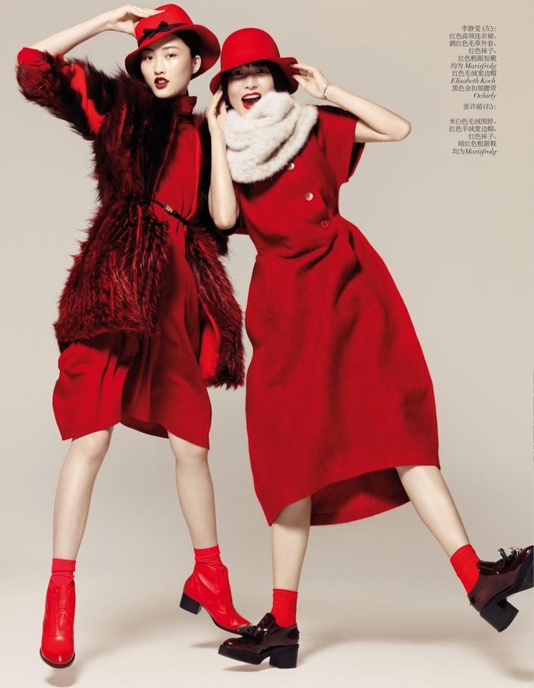 ASIAN MODELS BLOG: EDITORIAL: Zhang Xu Chao, Liu Xu & Jing Wen in Vogue ...
