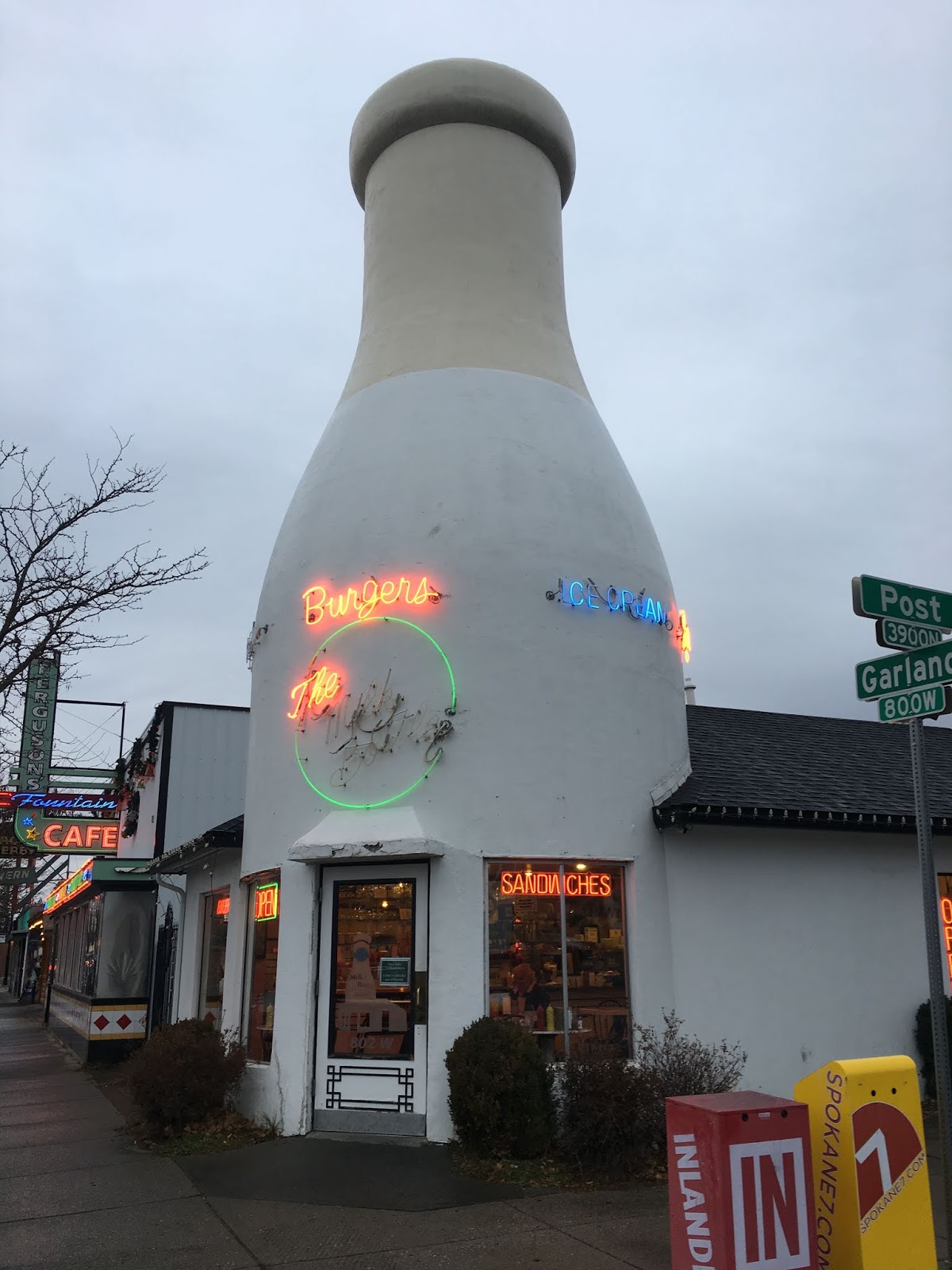 CAFE LA LA Mary Lou's Milk Bottle in Spokane WA