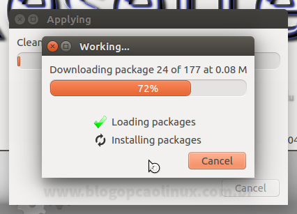 O Resetter fará o download dos pacotes pré-instalados que estão faltando em seu sistema e os instalará em seguida
