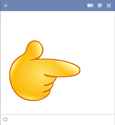 Pointing finger emoji