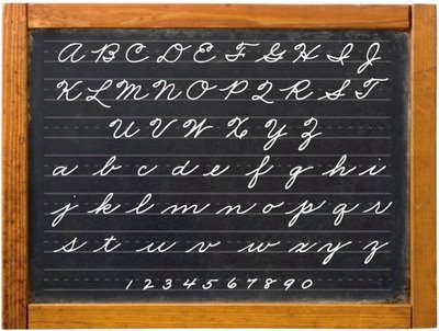 Old Fashioned Handwriting Alphabet 17