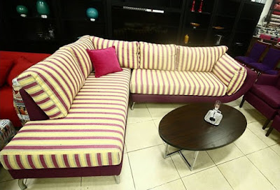 Sillones esquineros con apoya-brazos Sillones esquineros rayados