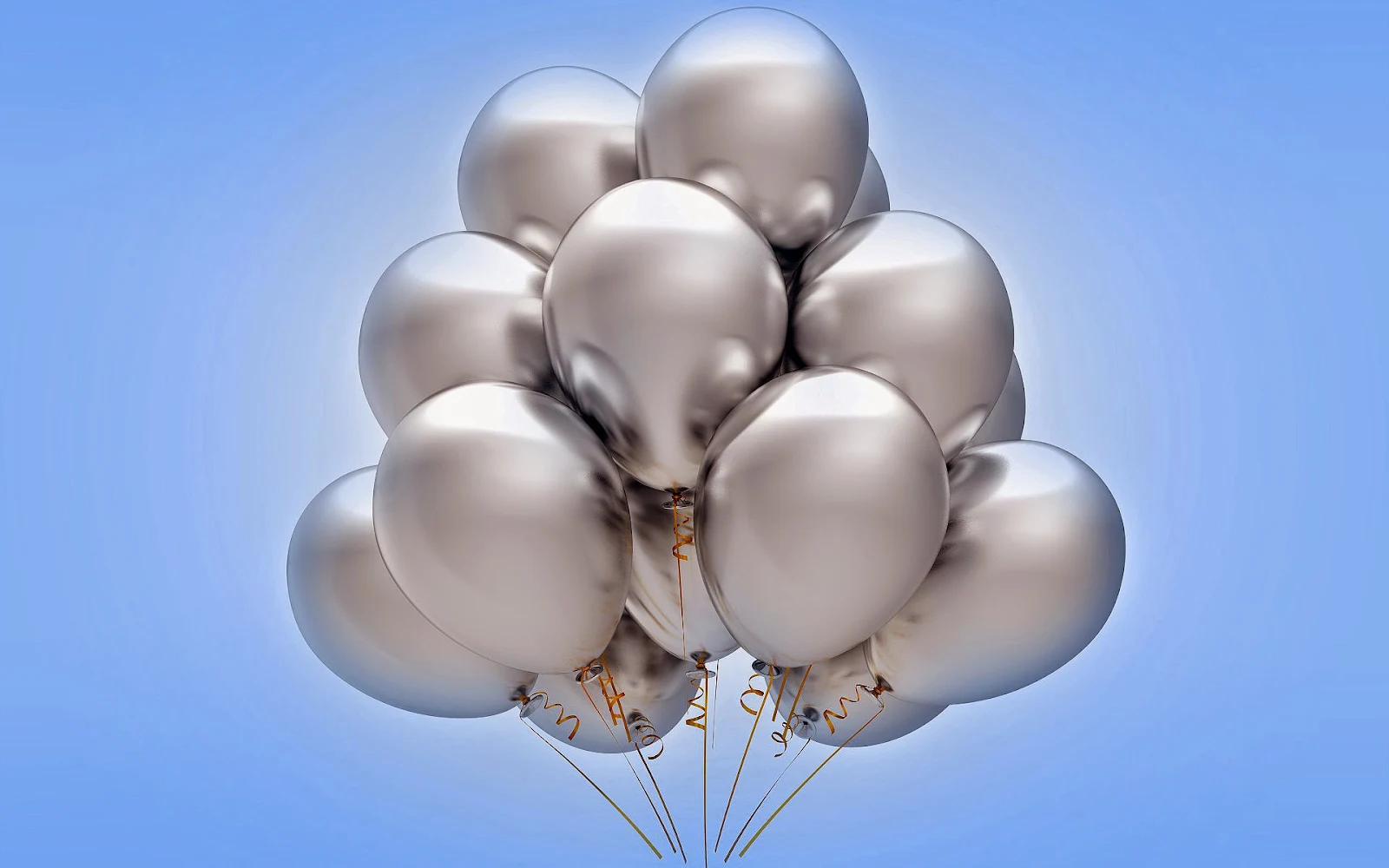 zilveren verjaardagsballonnen
