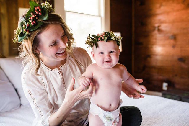 Mommy and Me photos, baby photography, 6 month photos, austin photographer, newborn photography, laura morsman photography, flower crowns, baby flower crown