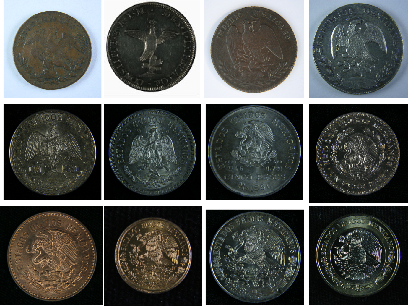 Monedas de México / Monedas Históricas: El Escudo Nacional Mexicano