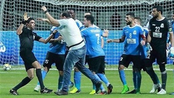 "الاتحاد العربي" اعلان العقوبات المفروضة على نادي الفيصلي الأردني بسبب الاعتداء علي الحكم ابراهيم نور الدين