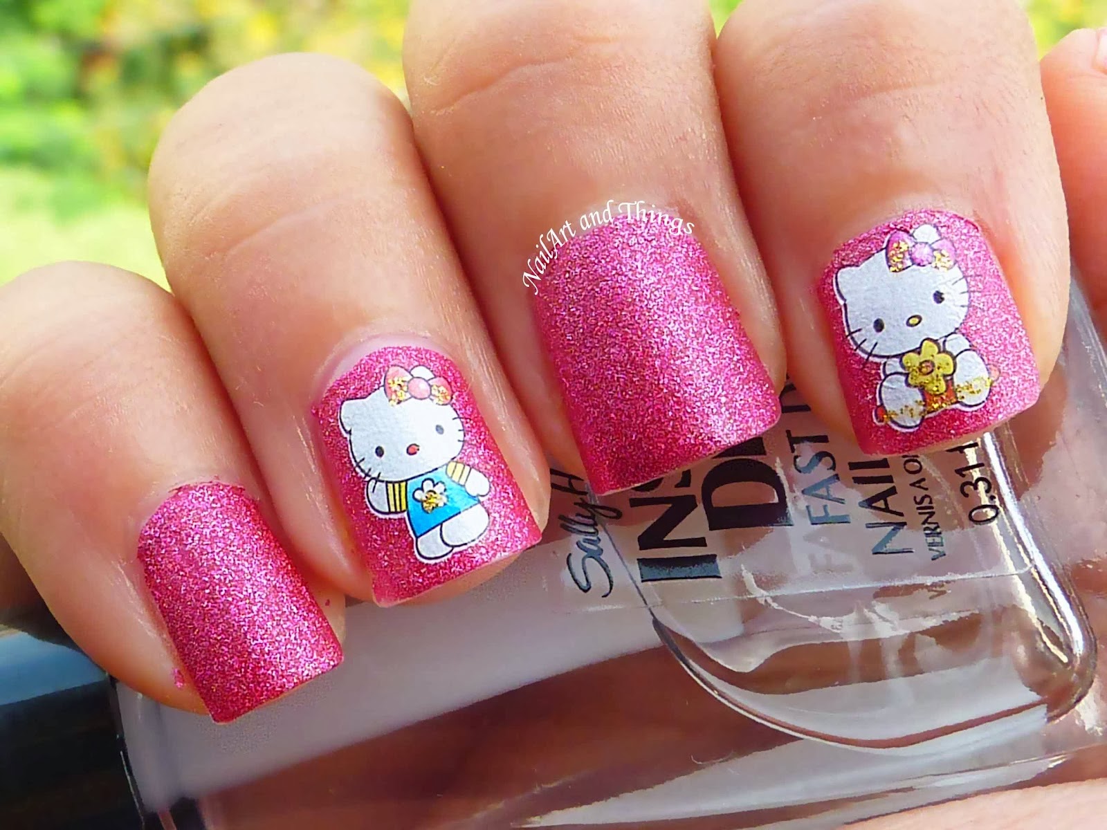 Hello Kitty Nail Designs for Short Nails Step by Step - wide 3