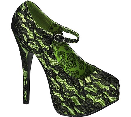 lime green high heel shoes