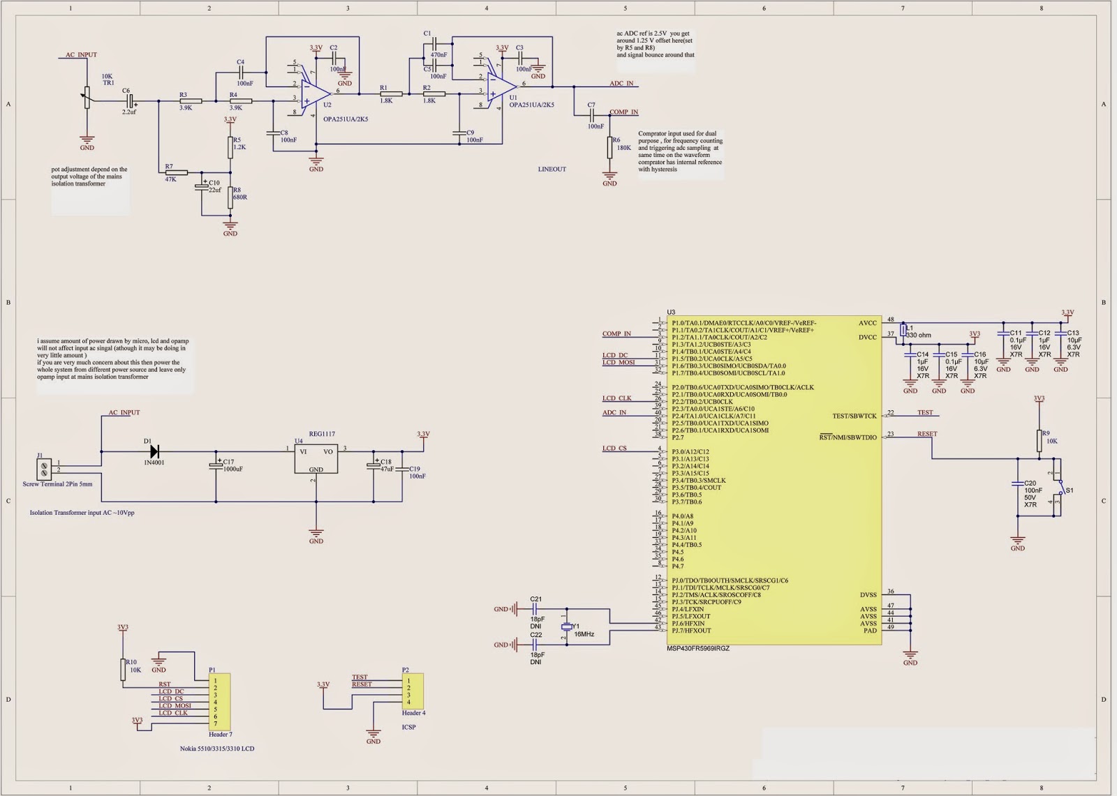 Measuring True RMS Mains Voltage and Frequency using MSP430