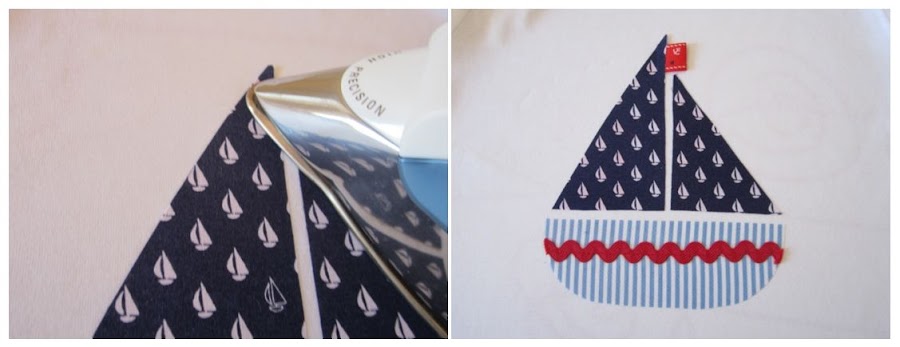 mis nancys, mis peques y yo, tutorial aplique camiseta planchar banderín