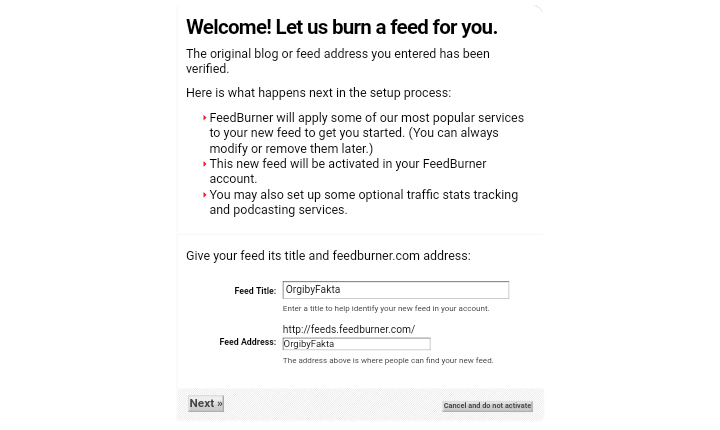 Cara Terbaru Daftar dan Mengetahui ID FeedBurner Cara Terbaru Daftar dan Mengetahui ID FeedBurner