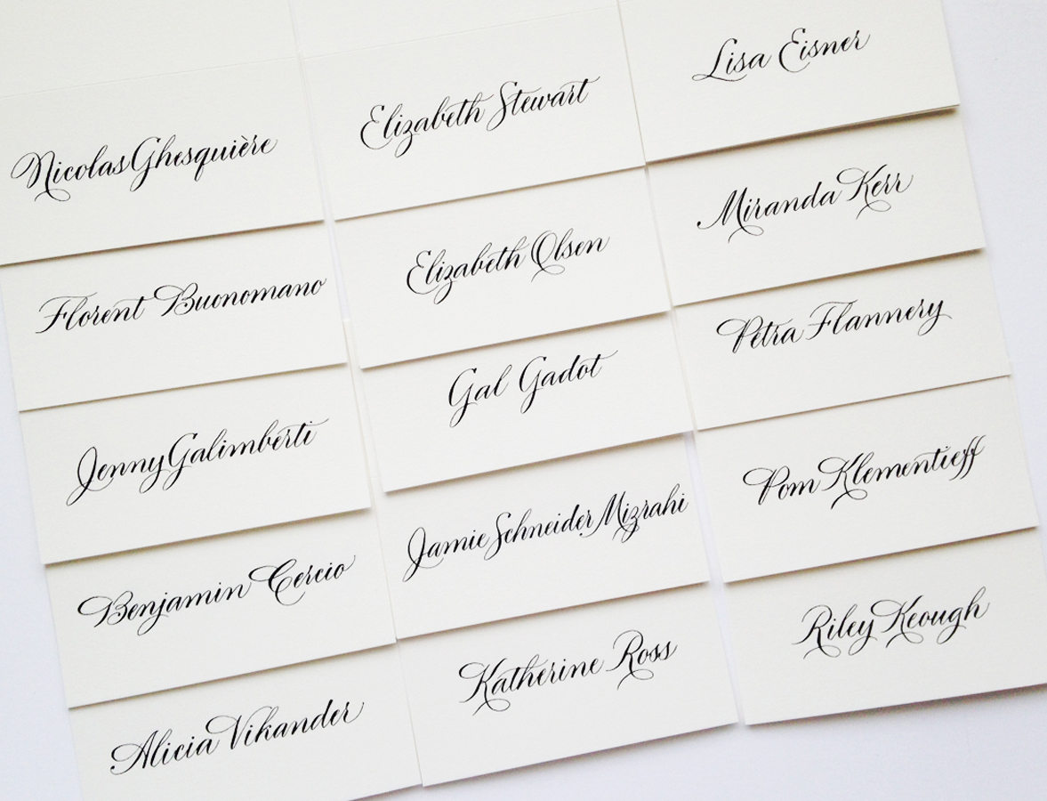 A to Z Calligraphy: Simple Script Placecards