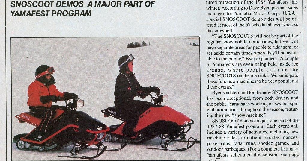 CLASSIC SNOWMOBILES OF THE PAST 1988 SNOSCOOT SNOWMOBILE