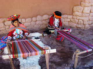 Weaving in the Inca Valley Sacred Valley Cusco Peru