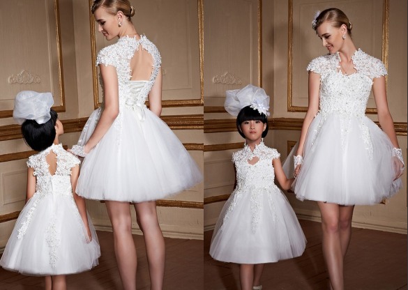 Robe de mariage courte dentelle