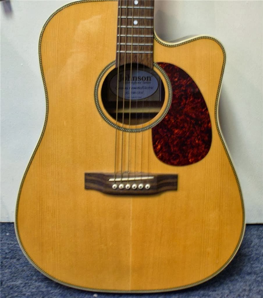 JOHNSON PLAYER CUTAWAY ELECTRIC ACOUSTIC GUITAR JG620CEN Gold