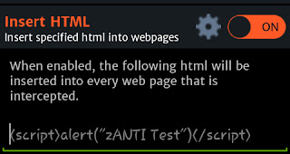 Insert specified HTML into webpages