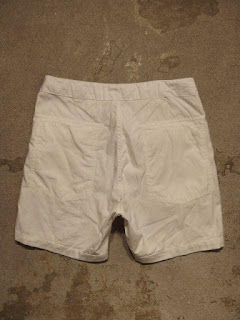 Engineered Garments "Fatigue Short in White 20's Cotton Twill"