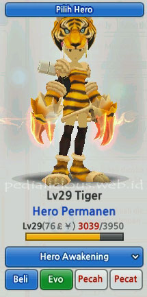 Wild Tiger Hero Evolution LostSaga Indonesia
