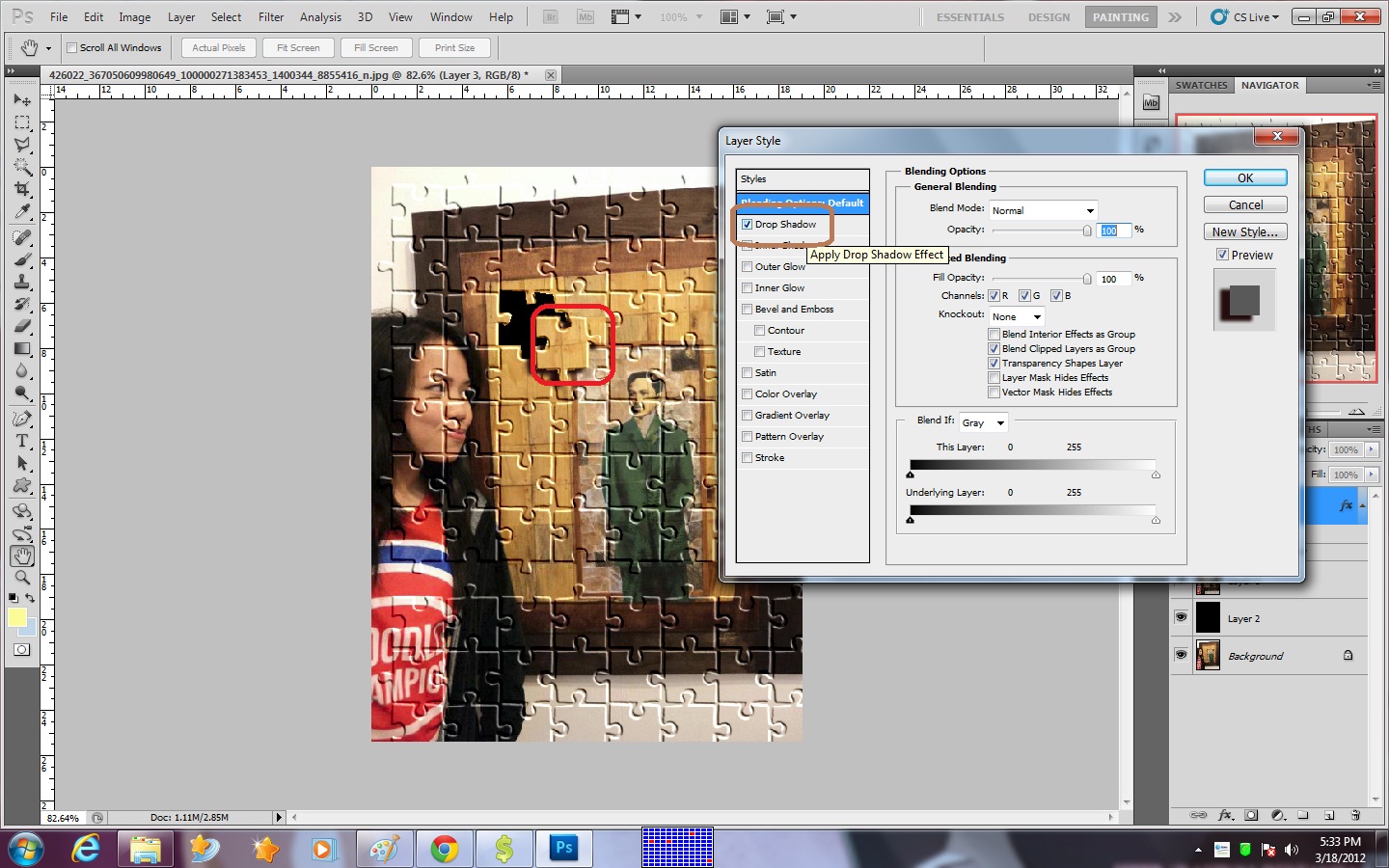 Computer tutorials and others How to make puzzle effect pictures in