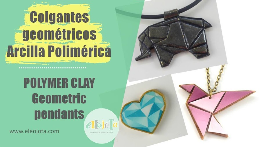 colgantes geométricos arcilla polimérica