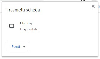 Trasmetti scheda Chromecast Trasmetti scheda