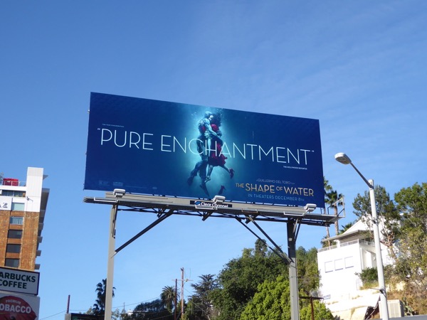 The Shape of Water movie billboard Shape of Water movie billboard