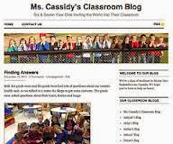 Screen shot of Mrs Cassidys Blog homepage
