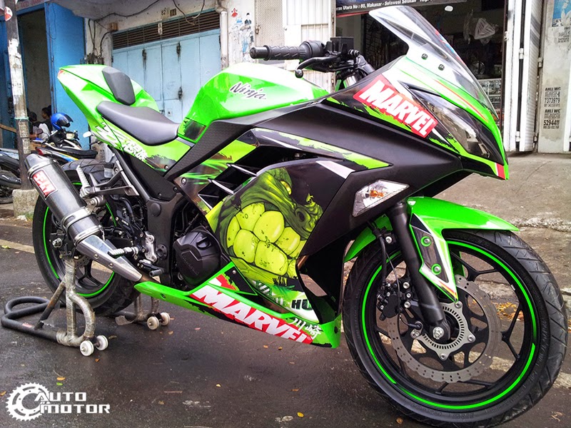 Gambar Modifikasi Motor Kawasaki Ninja 4 Tak Hijau - Gallery Motor Ninja