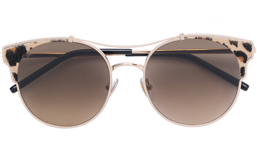 JIMMY CHOO EYEWEAR  leopard print round frame sunglasses