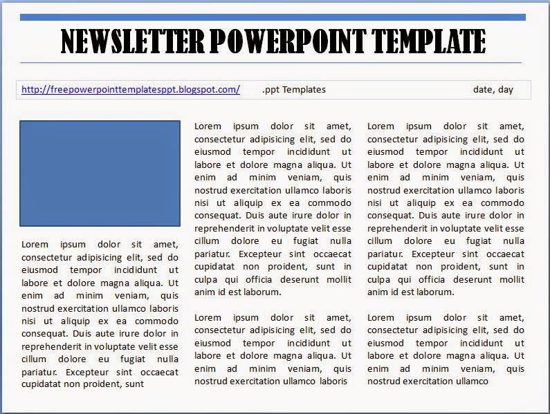 Free Powerpoint Newsletter Template