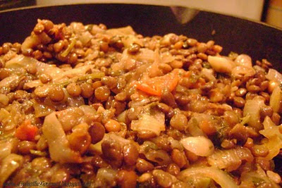 simmered lentils