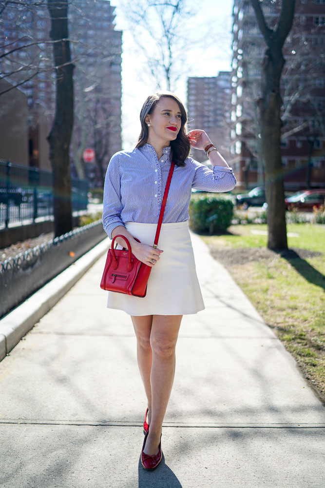 Krista Robertson, Covering the Bases,Travel Blog, NYC Blog, Preppy Blog, Style, Fashion Blog, Travel, Fashion, Style, Spring Fashion, Spring Style, White Skirts, Red Accessories, Preppy Looks, Preppy Style, Wizard of Oz Shoes