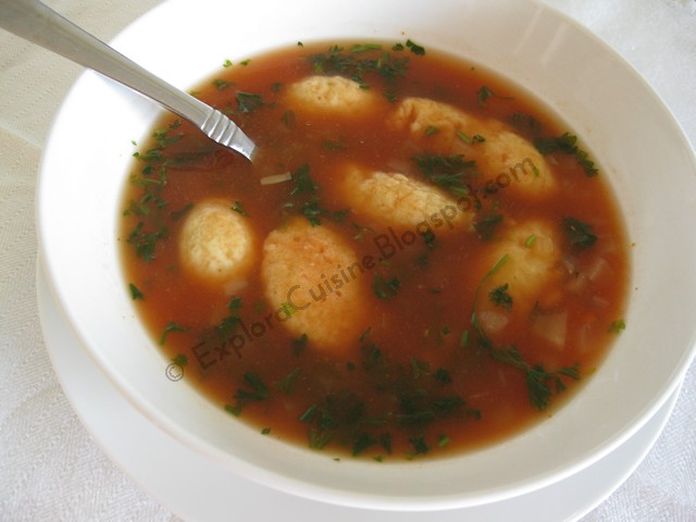 Explora Cuisine Supa De Rosii Cu Galuste De Faina Tomato Soup