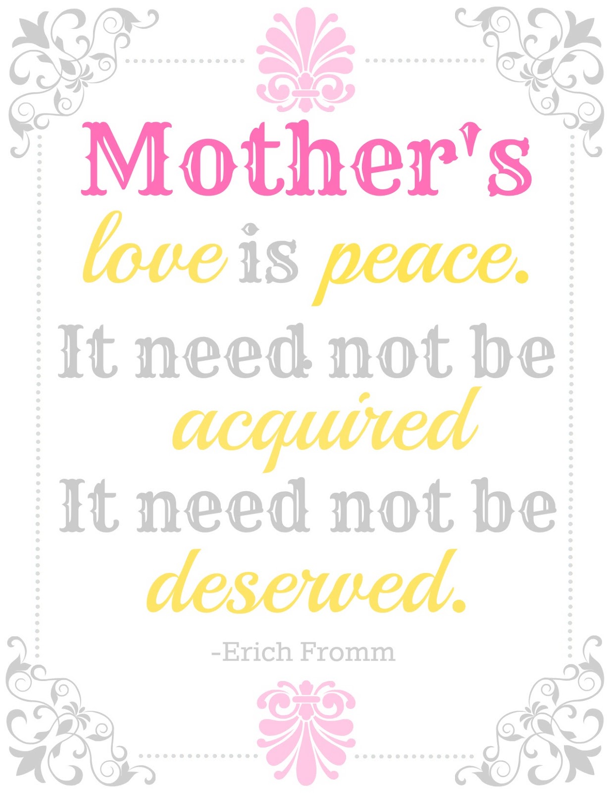 BLISSFUL ROOTS Mothers Day Printable â¤ Quotes About Love