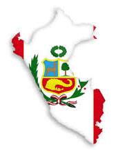 Mapa del Perú Dibujo Mapa del Perú con el fondo de su bandera
