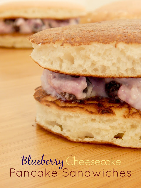 blueberry cheesecake pancake sandwiches krusteaz giveaway (sweetandsavoryfood.com)