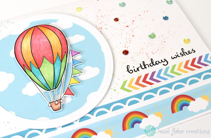 Hot Air Balloon handmade birthday card - Hazel Fisher Creations Hot Air Balloon handmade birthday card - Hazel Fisher Creations