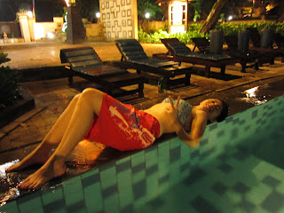 pool dipping in Bali