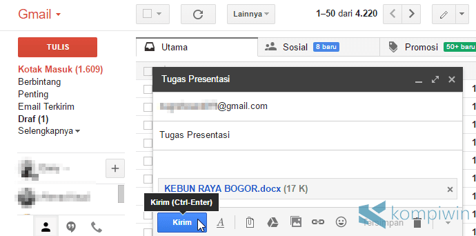 mengirim tugas lewat email