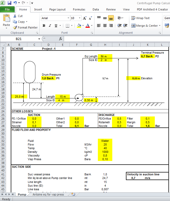 Centrifugal Pump Calculator xls free download