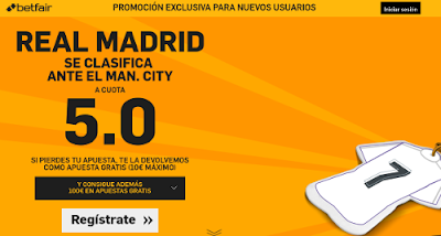 betfair Real Madrid se clasifica Manchester City cuota 5 Champions League 4 mayo betfair Real Madrid se clasifica Manchester City cuota 5 Champions League 4 mayo