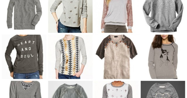 3 (or unlimited!) amazing easy ways to embellish a grey sweatshirt ...