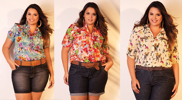 Image result for shorth y blusas estampadas para gorditas