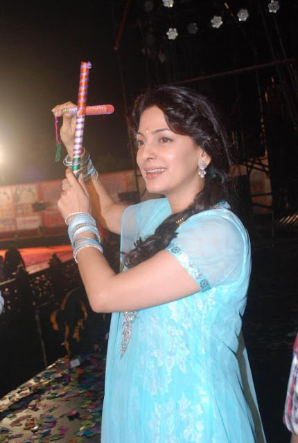 Juhi Chawla at Falguni's dandiya event in Goregaon