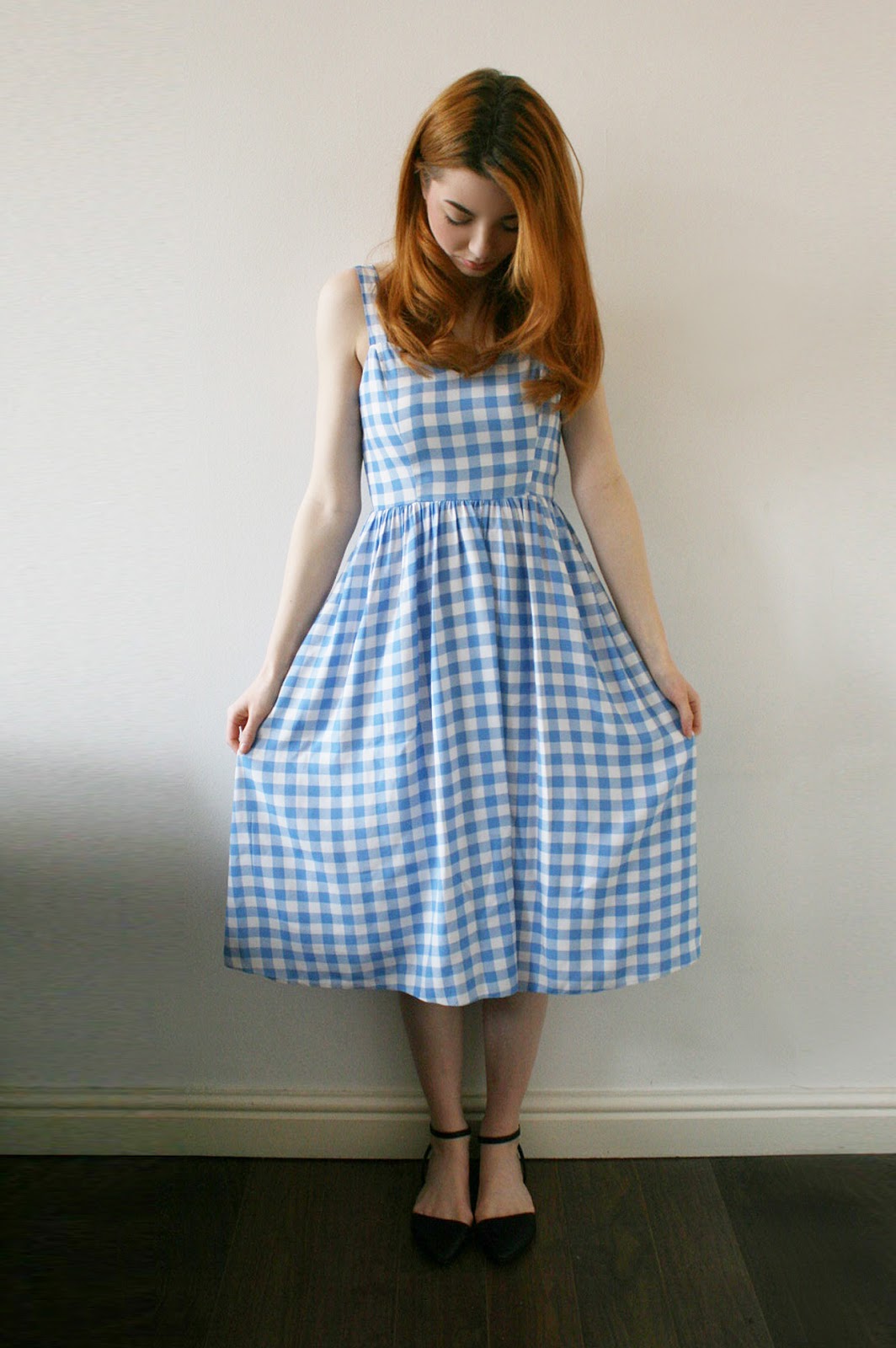 Outfit Of The Day | Blue Gingham Dress - Hannah Louise Fashion